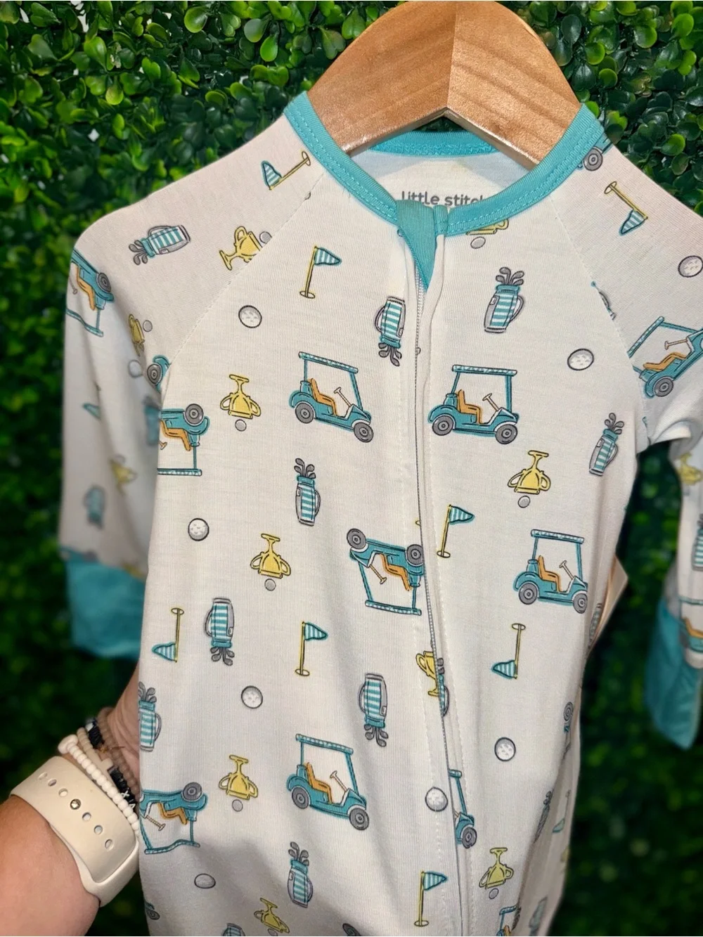 Adorable Bamboo 2 Way Zip Golf Romper - Size 3 Months